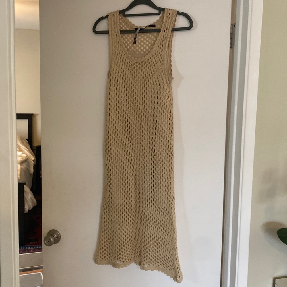 Neutral knit dress